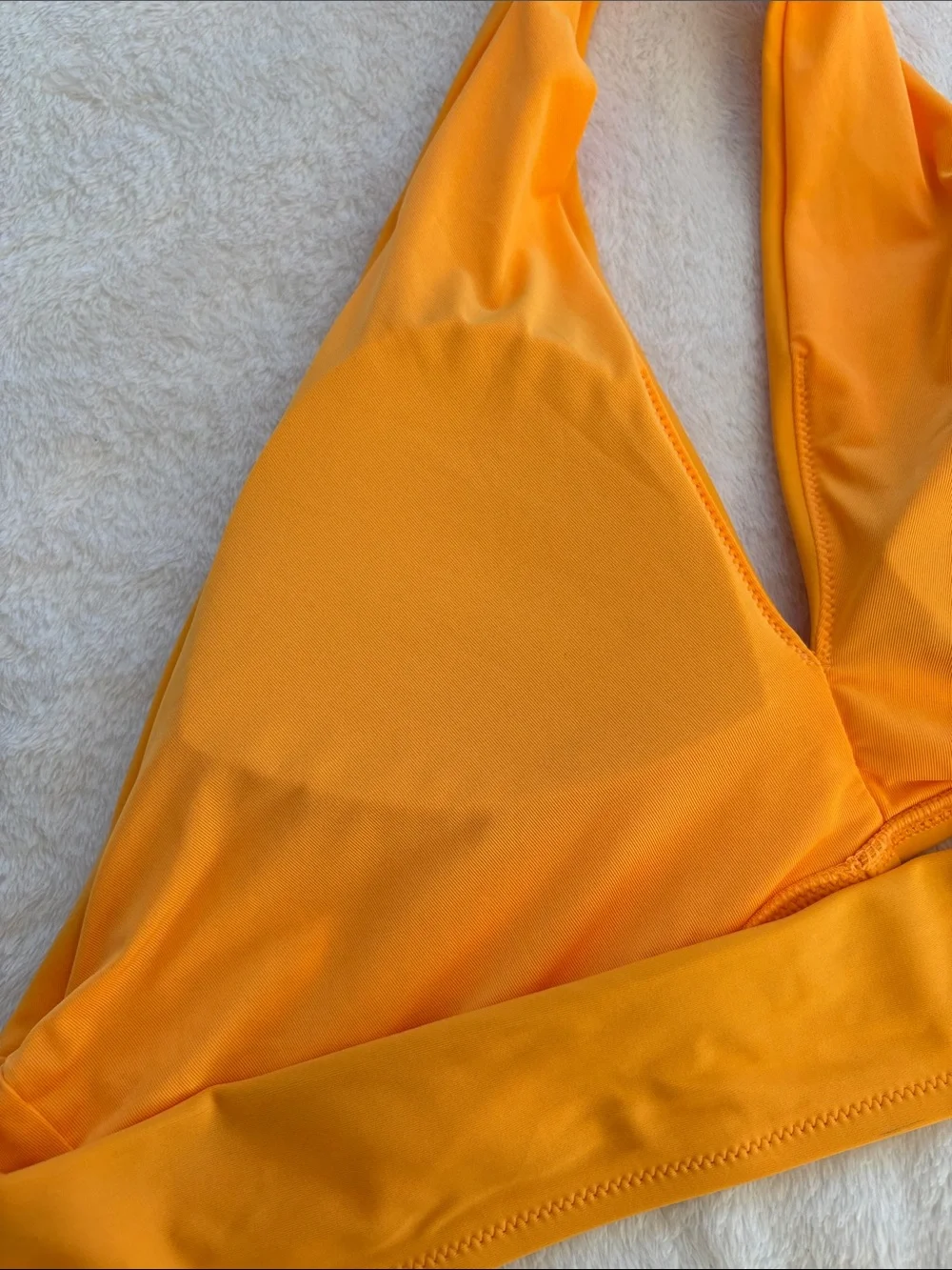 Aerie size large High-Waist Halter Bikini Set - Bright Orange